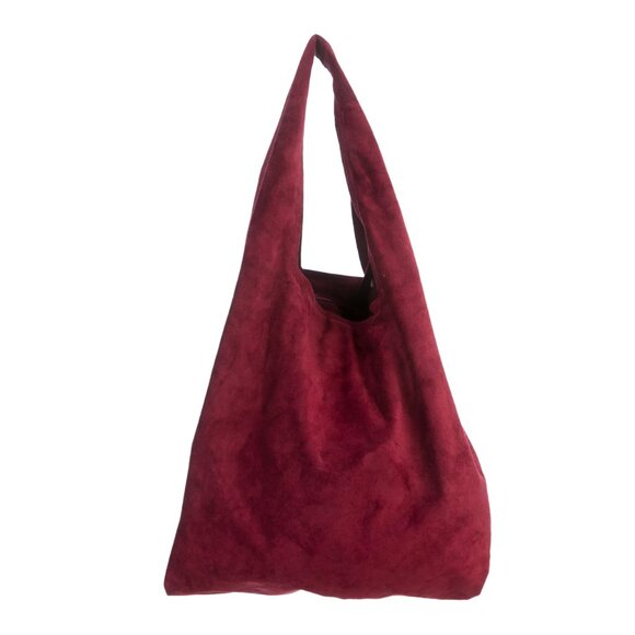 Cynthia Vincent Burgundy Suede Tote Bag - Picture 3 of 4